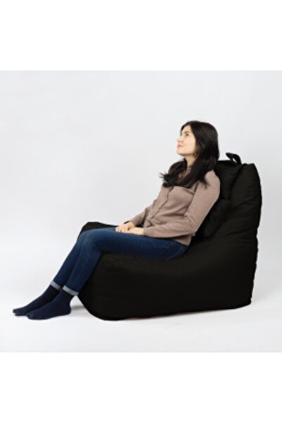 Pufrelax Fotoliu puf, Miraggio, perna inclusa, material impermeabil, Negru