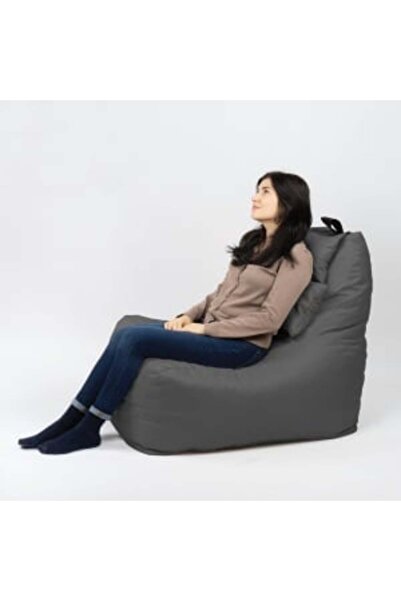 Pufrelax Fotoliu puf, Miraggio, perna inclusa, material impermeabil, Gri