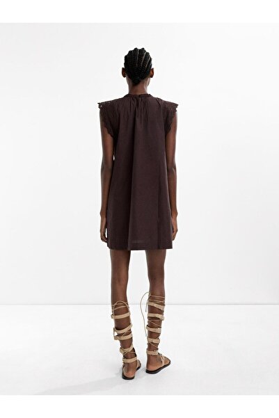 PARFOIS Kısa Kroşe Elbise %100 Pamuk