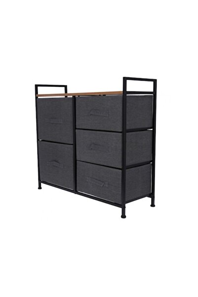 OEM Comoda gri cu 5 sertare, 83 x 29 x 77 cm, Grunberg TB72