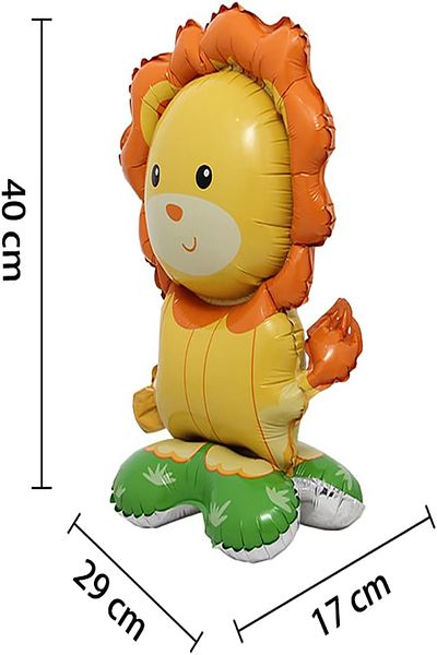 Parti dolabı Standing Lion Foil Balloon 3D Safari Animals Concept Balloon Standing 41cm