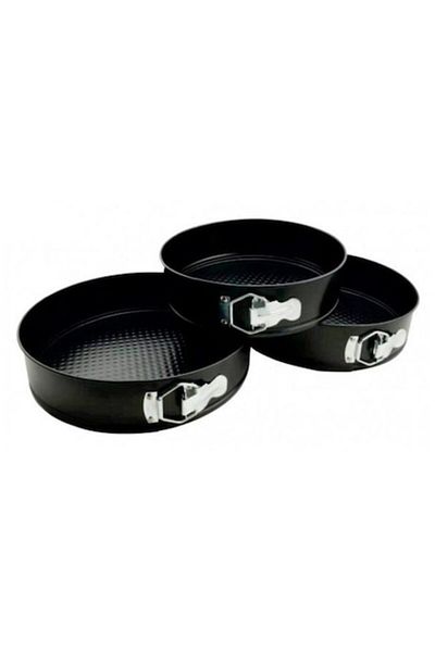OEM Set 3 Tavi forma rotunda pentru prajituri, bucatarie, 24x26x28CM