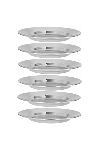 OEM Set 6 farfurii din oțel inoxidabil - lucioase, 22 cm, Grunberg, IFM22/Set6