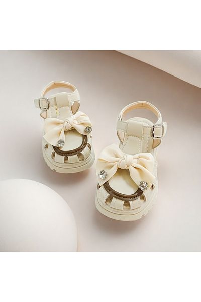 OEM Breathable summer sandals for girls, with decorative applications and bow, XA-2523