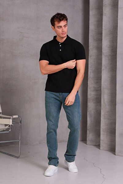 Aymood Men's Slim Fit Cotton Soft Texture Breathable Fabric Collar T-Shirt