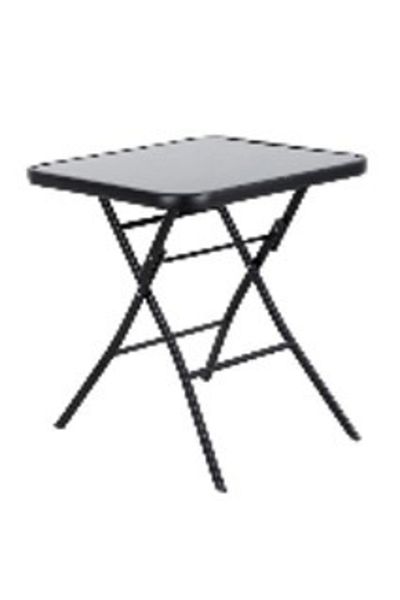 jumi Folding table, glass and aluminum, Azay Interiors, AZY2056, 60x70 cm, for terrace or balcony