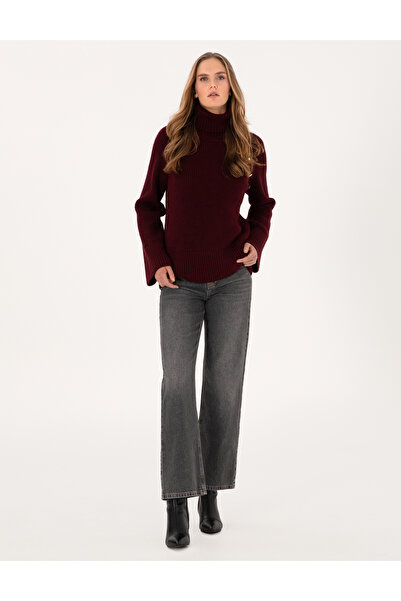 Pierre Cardin Vişne Comfort Fit Balıkçı Yaka Kazak 50310923-VR223