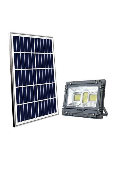 Tescomak Proiector cu panou solar, impermeabil, din aluminiu, cu telecomanda si temporizator 60W