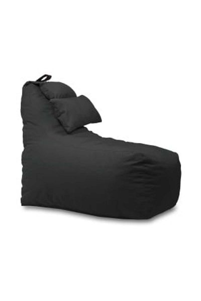 Pufrelax Fotoliu puf, Miraggio, perna inclusa, material impermeabil, Gri inchis