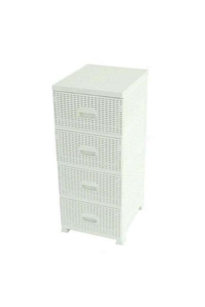 sterk storage cabinet with 4 drawers, 91 x 46 x 37.5 cm, white