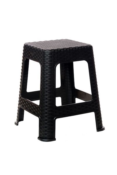 OEM Plastic stool, rattan style, brown color