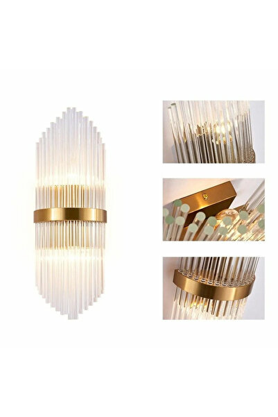 LUXXO Aplica Bella, 2xE14, aluminiu, sticla, 50x18x10cm