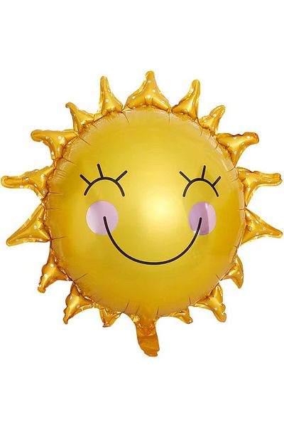 Parti dolabı Smiling Cute Smiling Sun Foil Balloon Summer Party Birthday Balloon 67cm