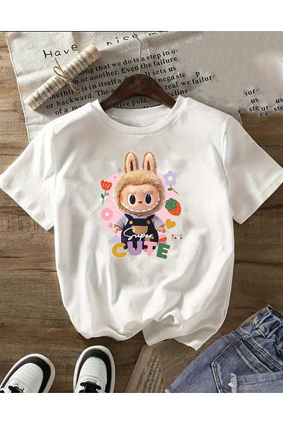 herkesemoda Printed Basic T-Shirt