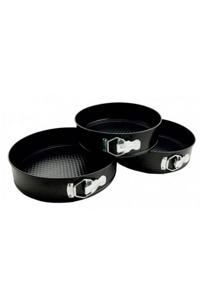 OEM Set 3 Tavi forma rotunda pentru prajituri, bucatarie, 24x26x28CM