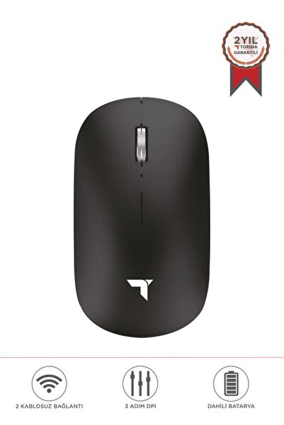 Torima TM-19 Siyah Çift Modlu Sessiz Kablosuz Mouse Fare
