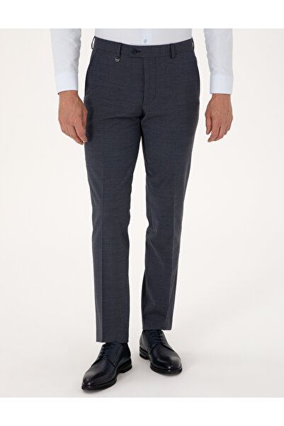 Pierre Cardin Koyu Mavi Slim Fit Yün Karışımlı Kumaş Pantolon 50317636-VR032