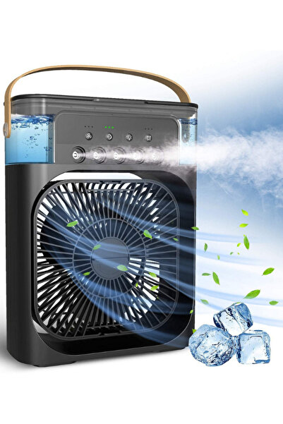 Maybax USB’li Su Sisi Fanı 3 Kademeli Hız 7 Renk LED Zamanlayıcılı Nemlendiri...