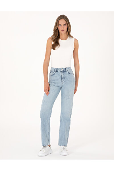 Pierre Cardin Açık Mavi Straight Fit Jean Pantolon 50308401-VR003