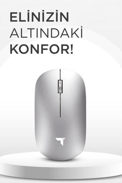 Torima TM-19 Gümüş Çift Modlu Sessiz Kablosuz Mouse Fare