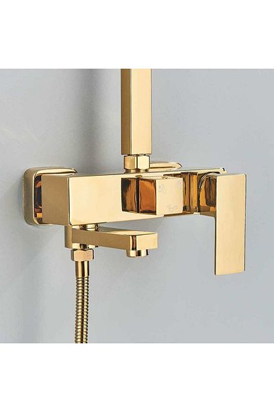 CasaVie Coloana Dus, cu efect de ploaie, 3 functii de curgere, auriu, cod 1438
