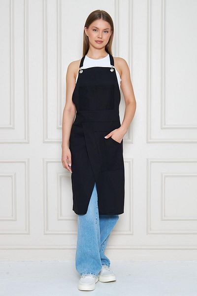 Si&Su Unisex Artist Apron – Cotton, Pocketed, Adjustable Strap – Gardener, Painter, Teacher Apron