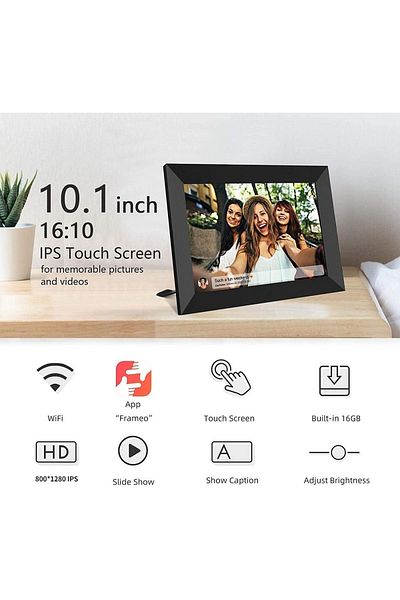 GBV LOGIC GBV LOGIC digital photo frame, Frameo application, white, 16Gb memory, WI-FI, 1280*800 IPS HD,