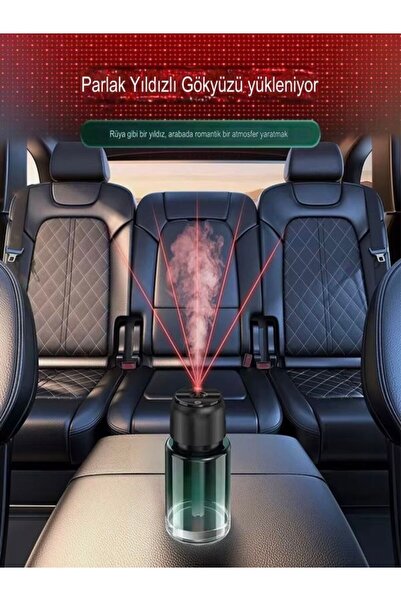 DEANB Şarjlı Araç Ev Ofis İçi Yıldız Tavan Efektli Difüzör – 160ml Sessiz Hava Nemlendirici Araba Kokusu