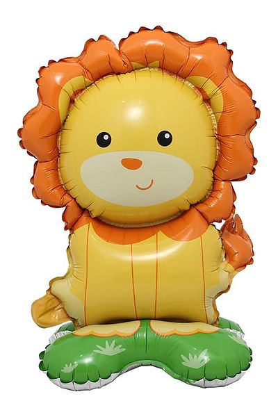 Parti dolabı Standing Lion Foil Balloon 3D Safari Animals Concept Balloon Standing 41cm