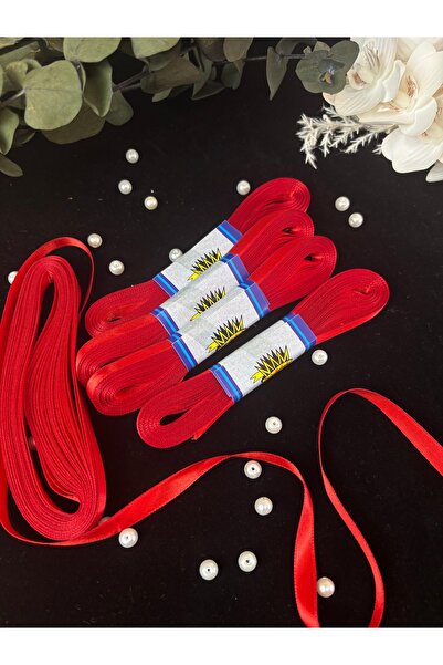 Rima Tasarım Red Satin Ribbon 1 cm 10 Meters, Bundle Dowry Special Day Gift Decoration Ribbon