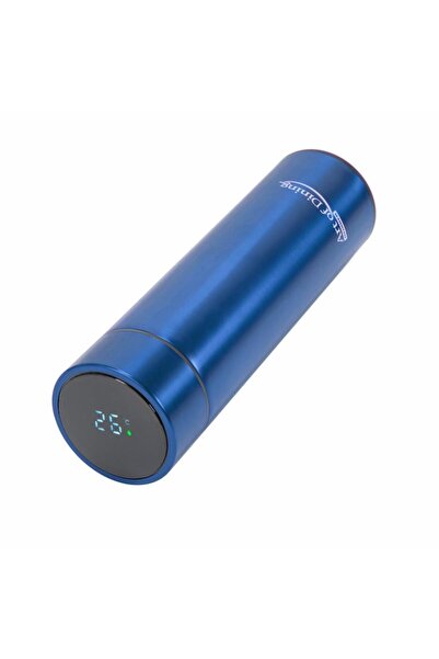 Heinner Termos Inox 450 ml, Indicator Led Temperatura, Albastru