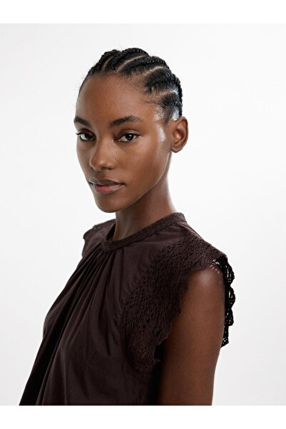 PARFOIS Kısa Kroşe Elbise %100 Pamuk