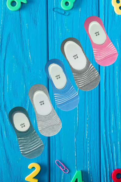 İbrahim Berk 5 чифта цветни летни тънки балетни чорапи за момичета