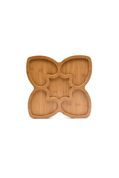 OEM Serving Platter, Compartmented, Wood, 24x24 cm
