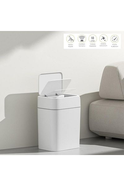 Begin Power 18 Liter Sensor Automatic Trash Can Office Kitchen Bathroom Balcony Trash Can
