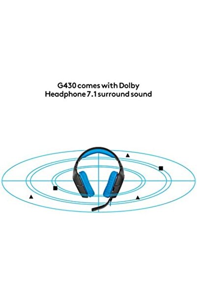 logitech G430 7.1 Dolby Technology Surround Sound Gaming Headset - Black