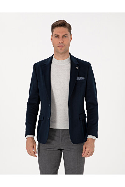 Pierre Cardin Navy Blue Slim Fit Jacket 50311398-Vr033
