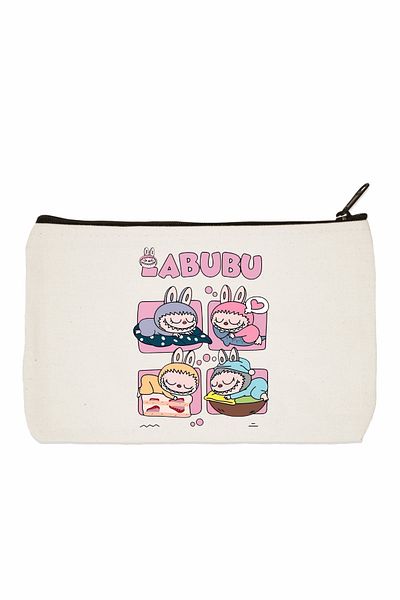 designedfy Τσάντα μακιγιάζ με στάμπα Labubu