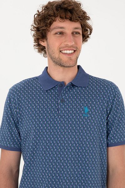 U.S. Polo Assn. Men's Regular Fit Polo Neck Light Navy Blue T-Shirt 50300366-Vr059