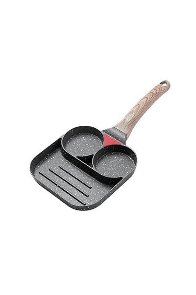 Blasko Tigaie antiaderenta cu 2 compartimente si zona de grill, material aliaj de aluminiu