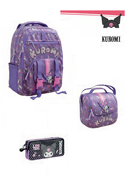 ADASRA Geantă de școală Kuromi - Rucsac - Licențiat original / Suport stilou ...