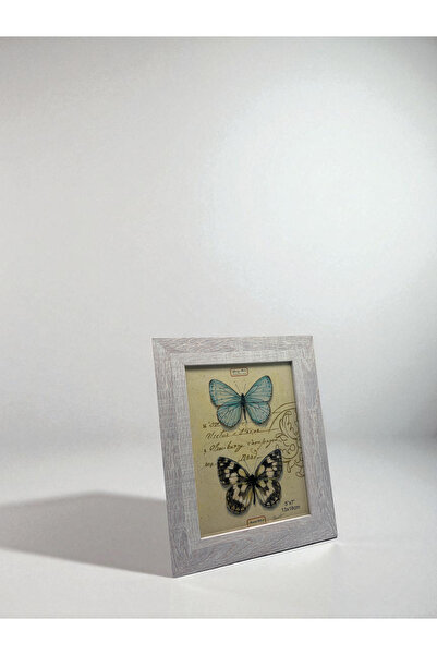 CİHO 13×18 Cm Ramă foto / Ramă pentru amintiri decorativă gri contrastantă cu sticlă