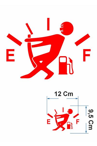 stickerusta Gas Gauge Stop Man Tank Cover Sticker Car Auto Motorcycle Sticker 00023