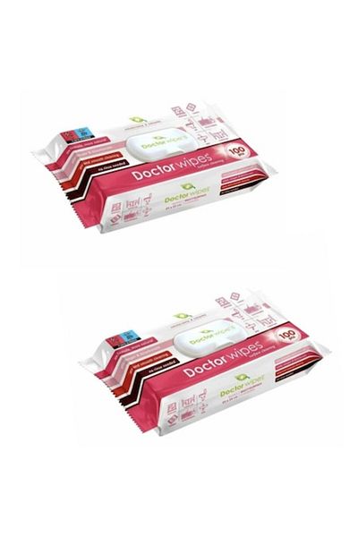 NOT OEM Set of 2 packages of wet wipes with baking soda and vinegar, Doctor Wipe's, 25 x 22 cm