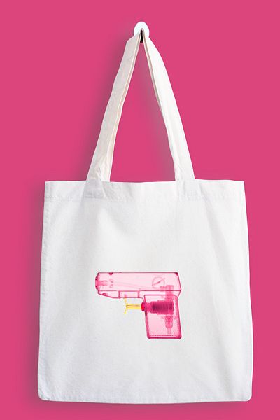 designedfy Pistol Waterproof Printed Cloth Bag, Tote Bag