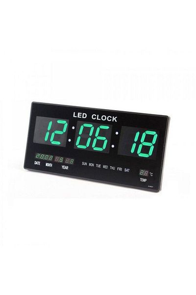 OEM Electronic Wall Clock, 46x22cm, Digital, Green