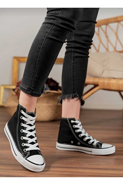 SWORD CLOTHİNG حذاء رياضي أسود طويل من الجل CNV