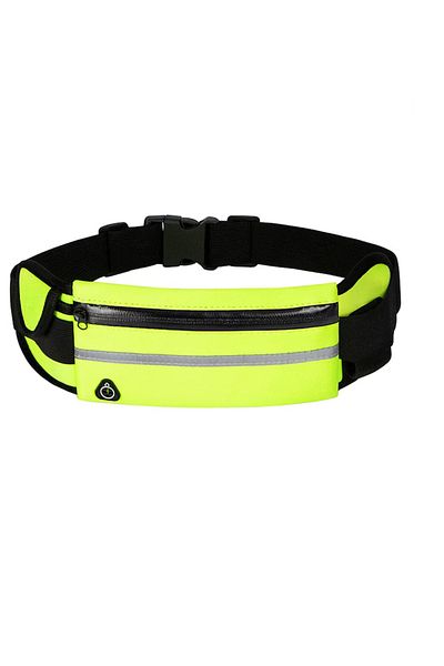 OEM Sports bag, 10 x 37 cm, neoprene, fluorescent green, black
