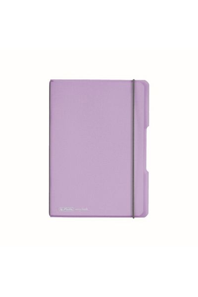 Herlitz Caiet My.book Flex A5, Culoare Mov, Material PP, 40 de coli, 80 g/mp, Format liniat, Bandă elastică