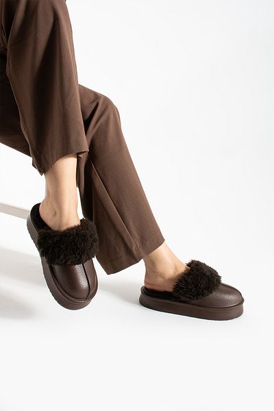 Friend & Trend Removable Inner Lining Fur High Sole Eva Winter Women's Slippers Ftpop25